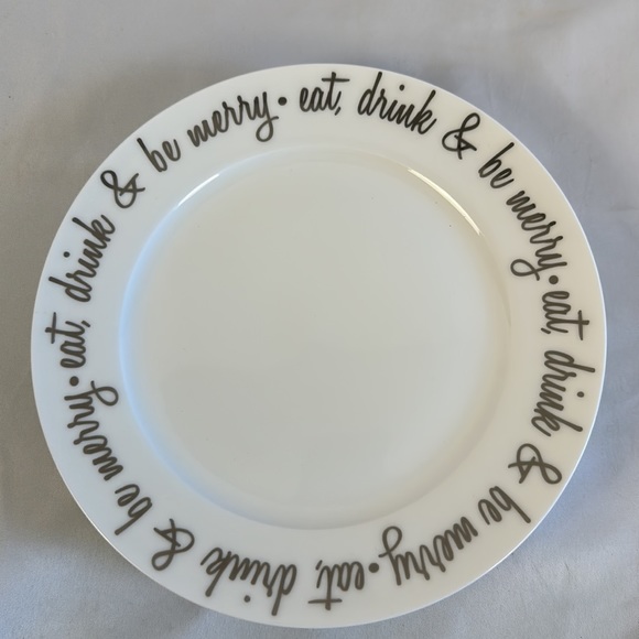 Vintage Ciroa Bone China "Be Merry" Salad/Dessert Plate Retired -set of 4 - Picture 7 of 10